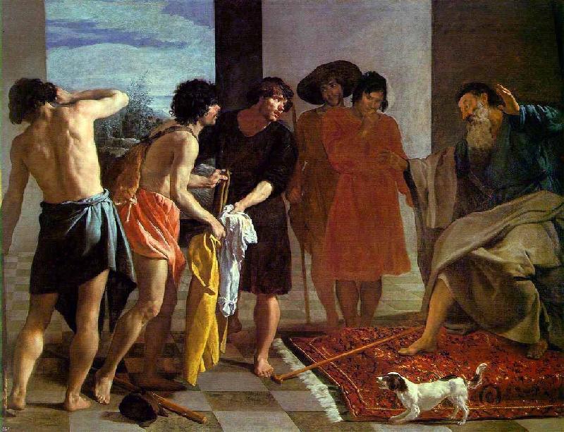 Diego Velazquez Josephs bloody coat brought to Jacob oil painting image